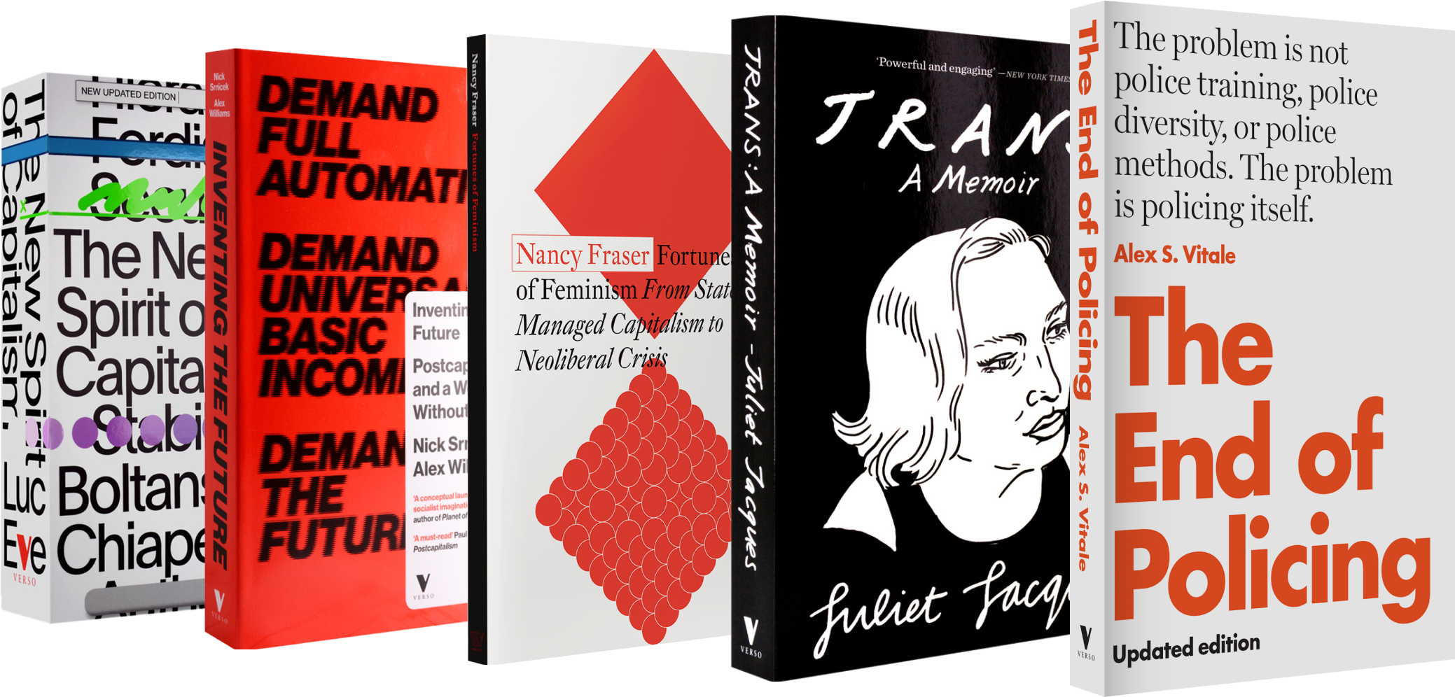 An image showing a number of Verso book covers